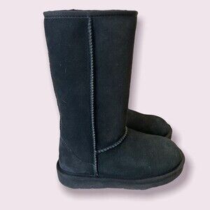 UGG GIRLS CLASSIC II TALL BOOT Black SZ 13 NIB
